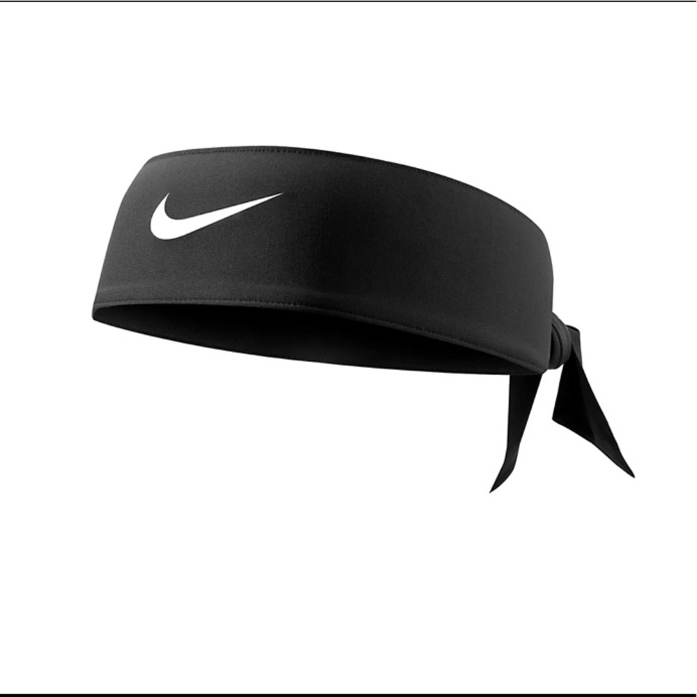 Nike black tie back head wrap